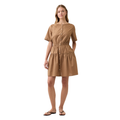 Women's Black Cotton Poplin Mini Dress