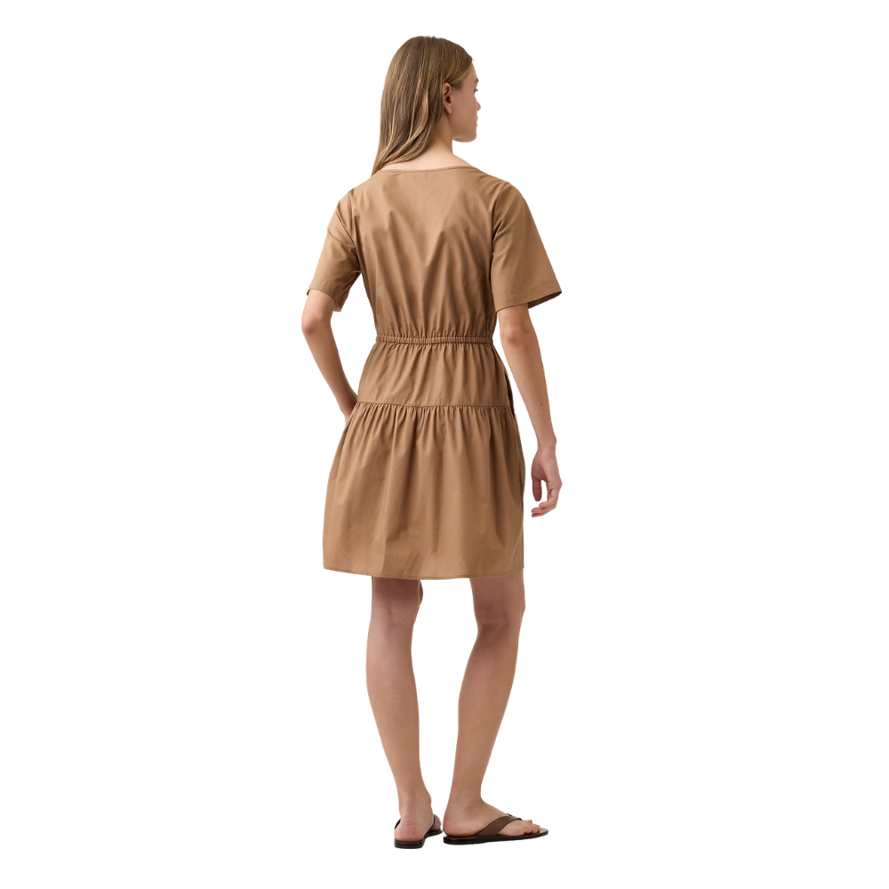 Women's Black Cotton Poplin Mini Dress