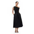 Women's Black One Shoulder Maxi Dress