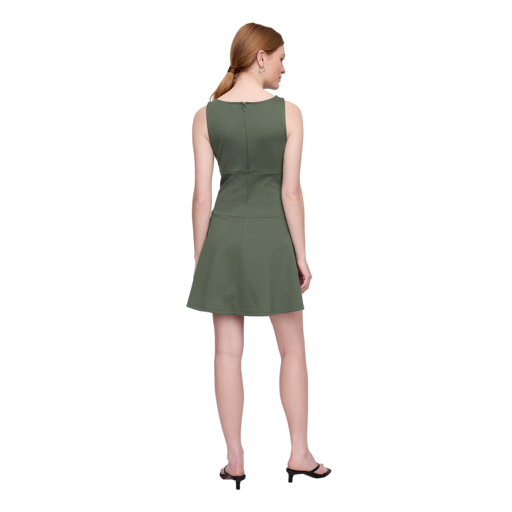 Women's Sleeveless Boat Neck Mini Dress
