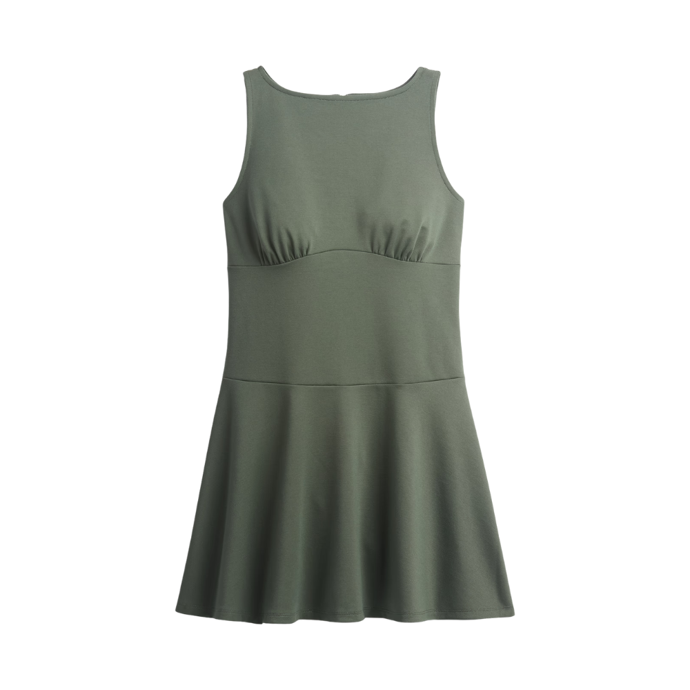 Women's Sleeveless Boat Neck Mini Dress