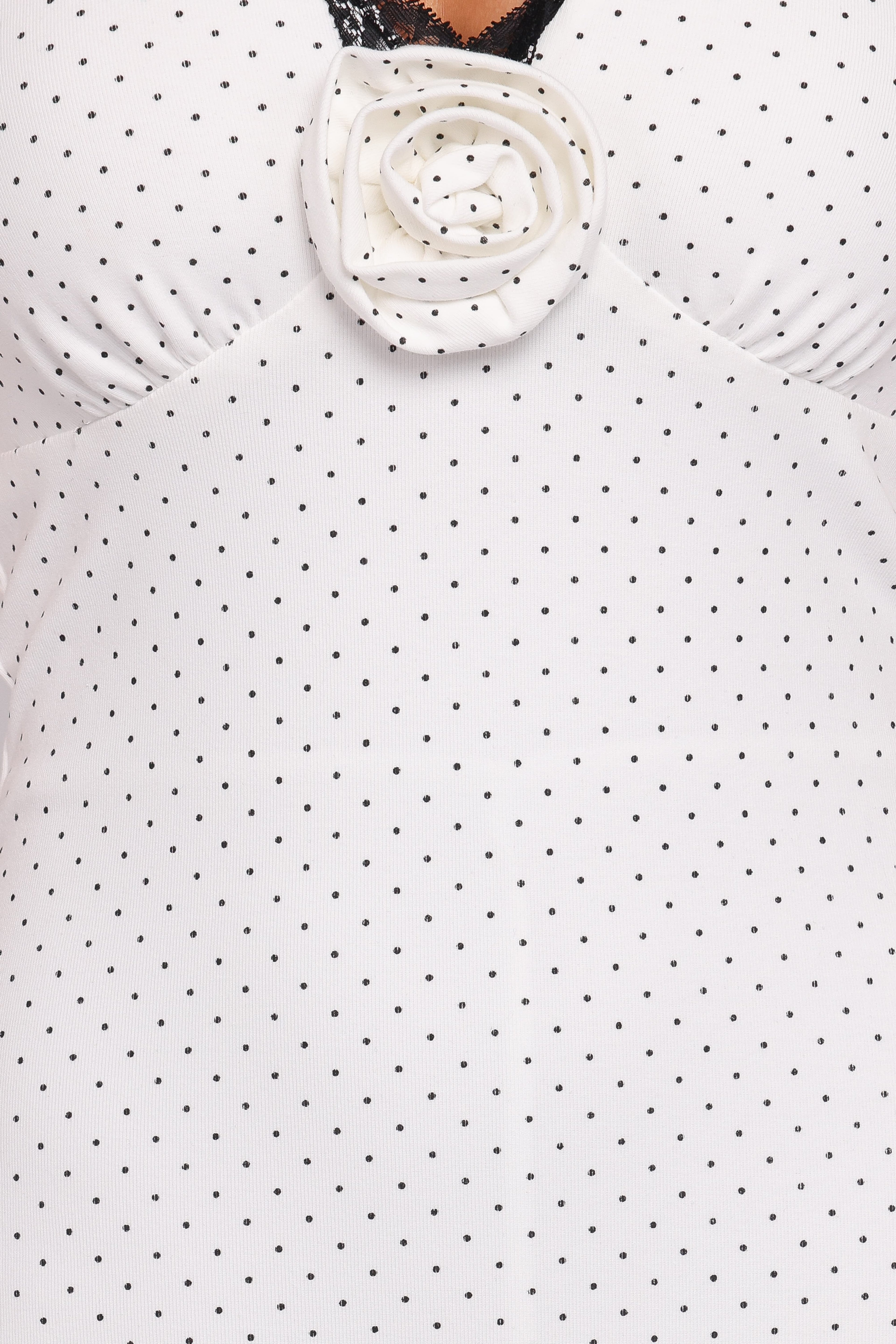 Conrad Halter Maxi Dress - White Polka Dot