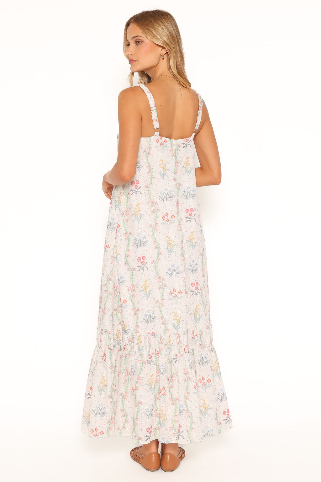 Evaline Maxi Dress - White Floral