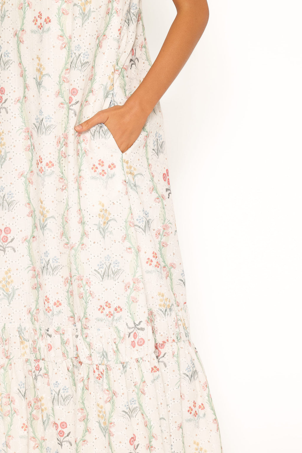 Evaline Maxi Dress - White Floral