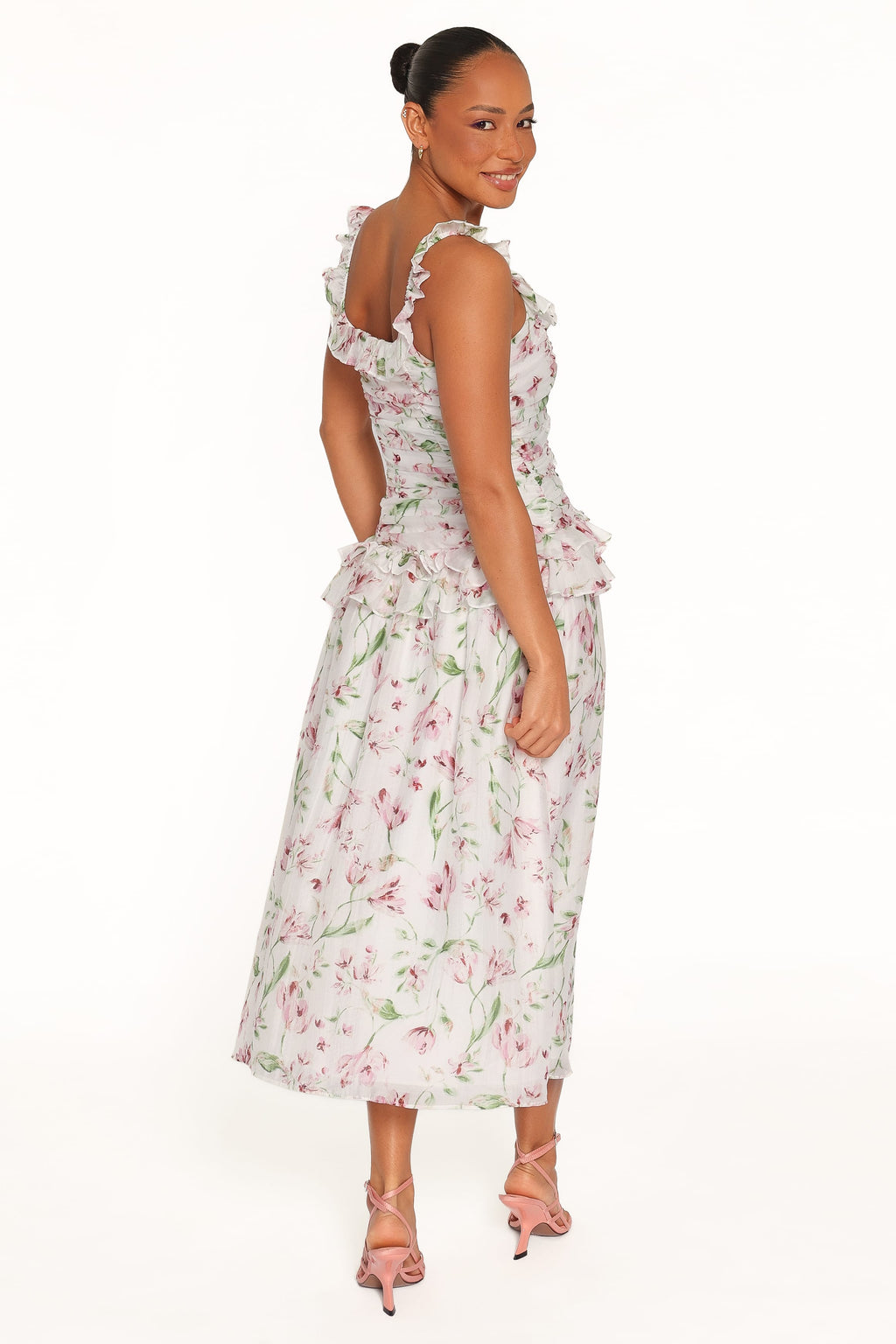Garcia Midi Dress - White Floral