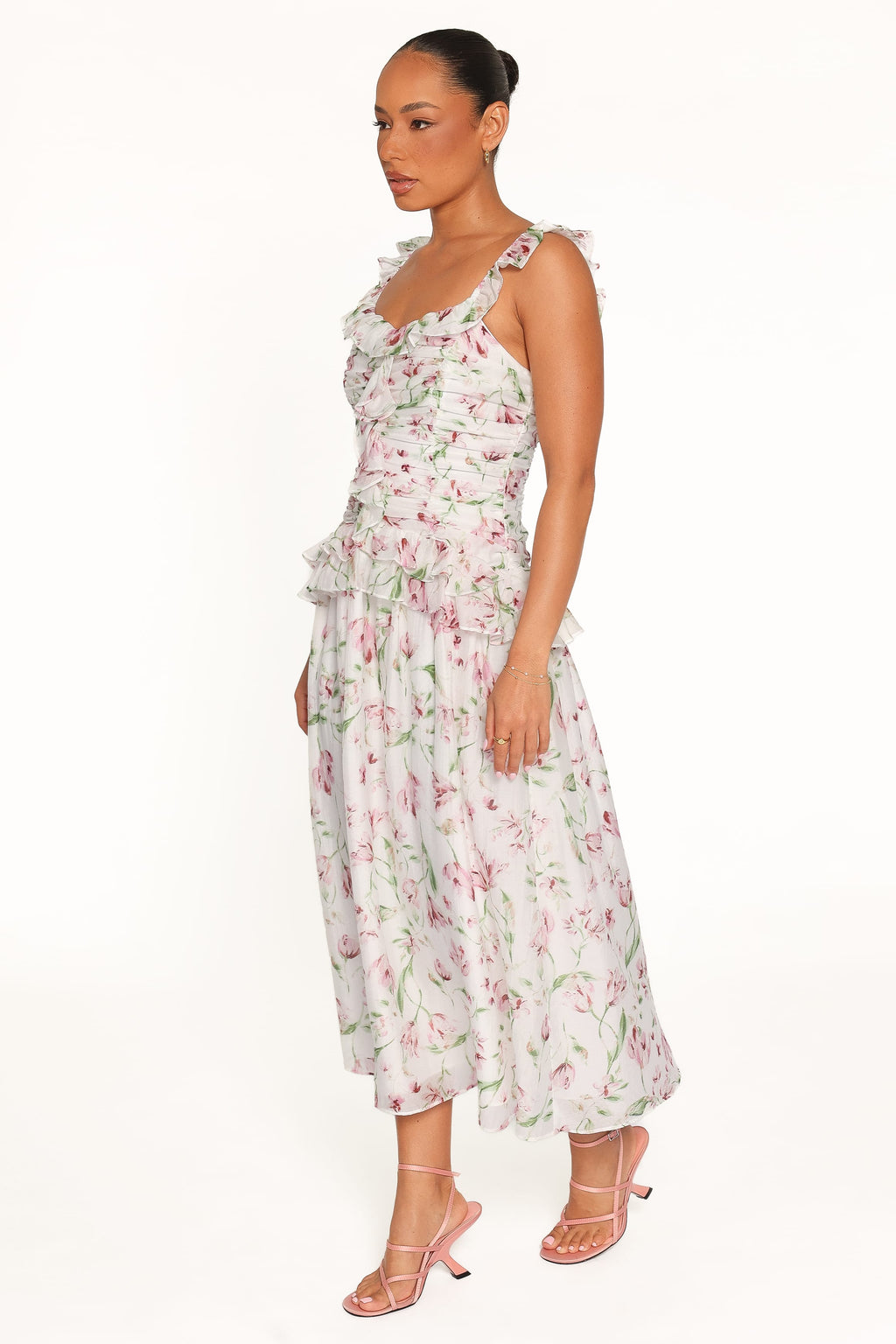 Garcia Midi Dress - White Floral