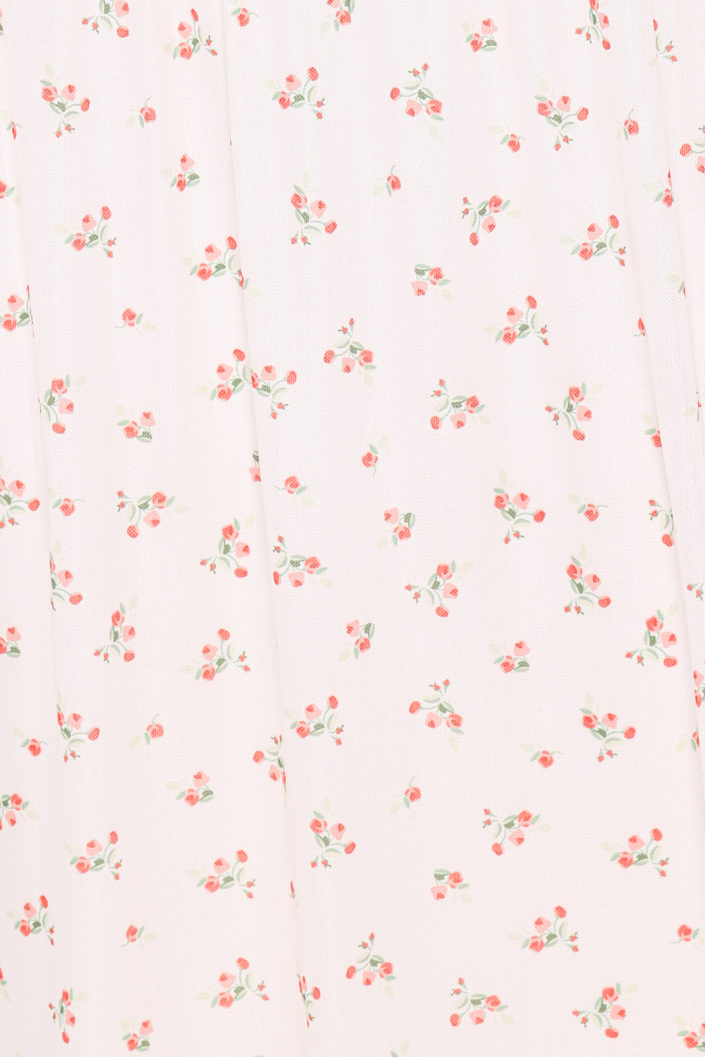 Floral pattern with small red flowers on a white background