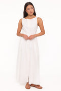 Prunella Midi Dress - White
