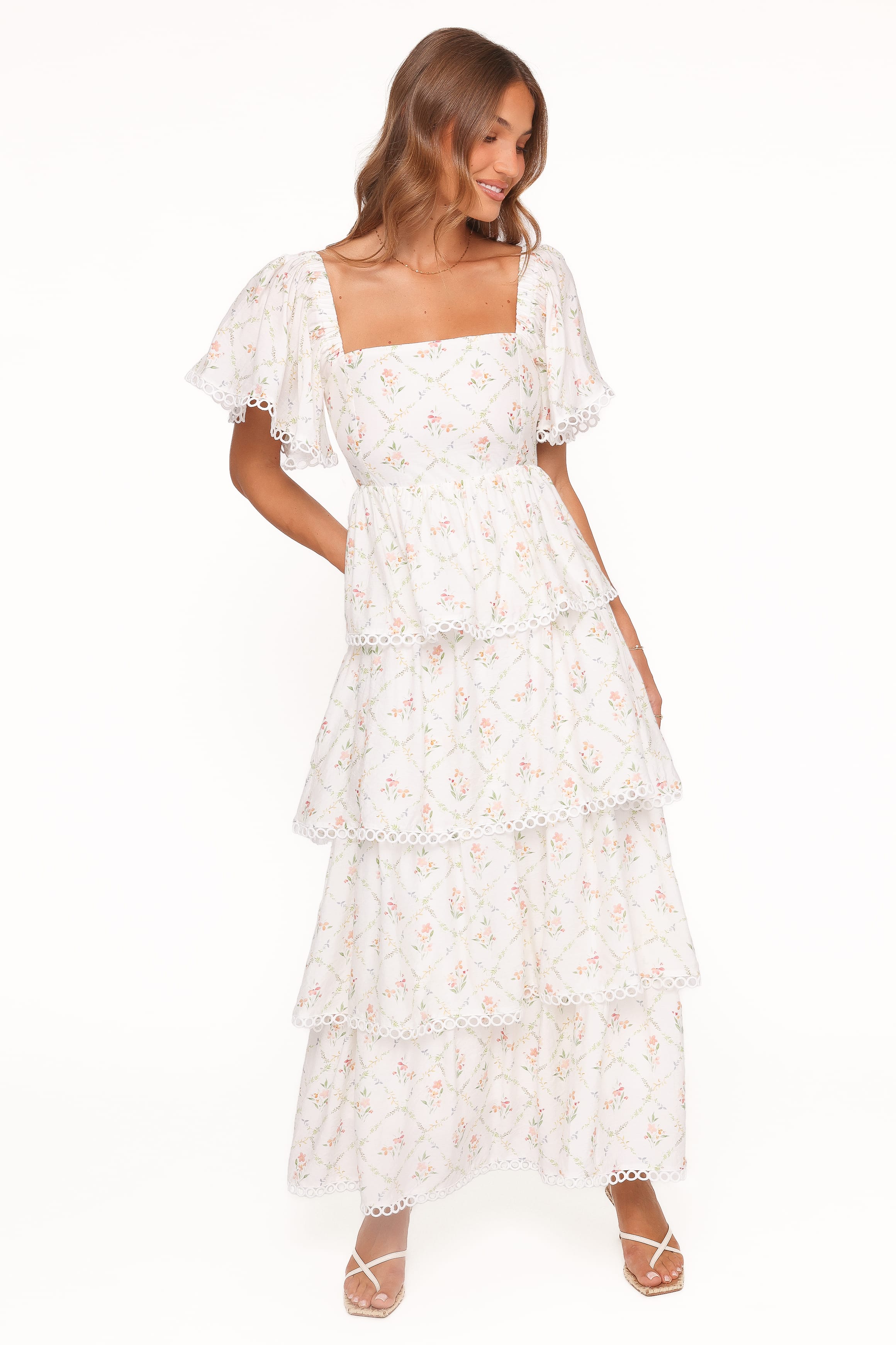 Chapel Maxi Dress - White Vintage Floral