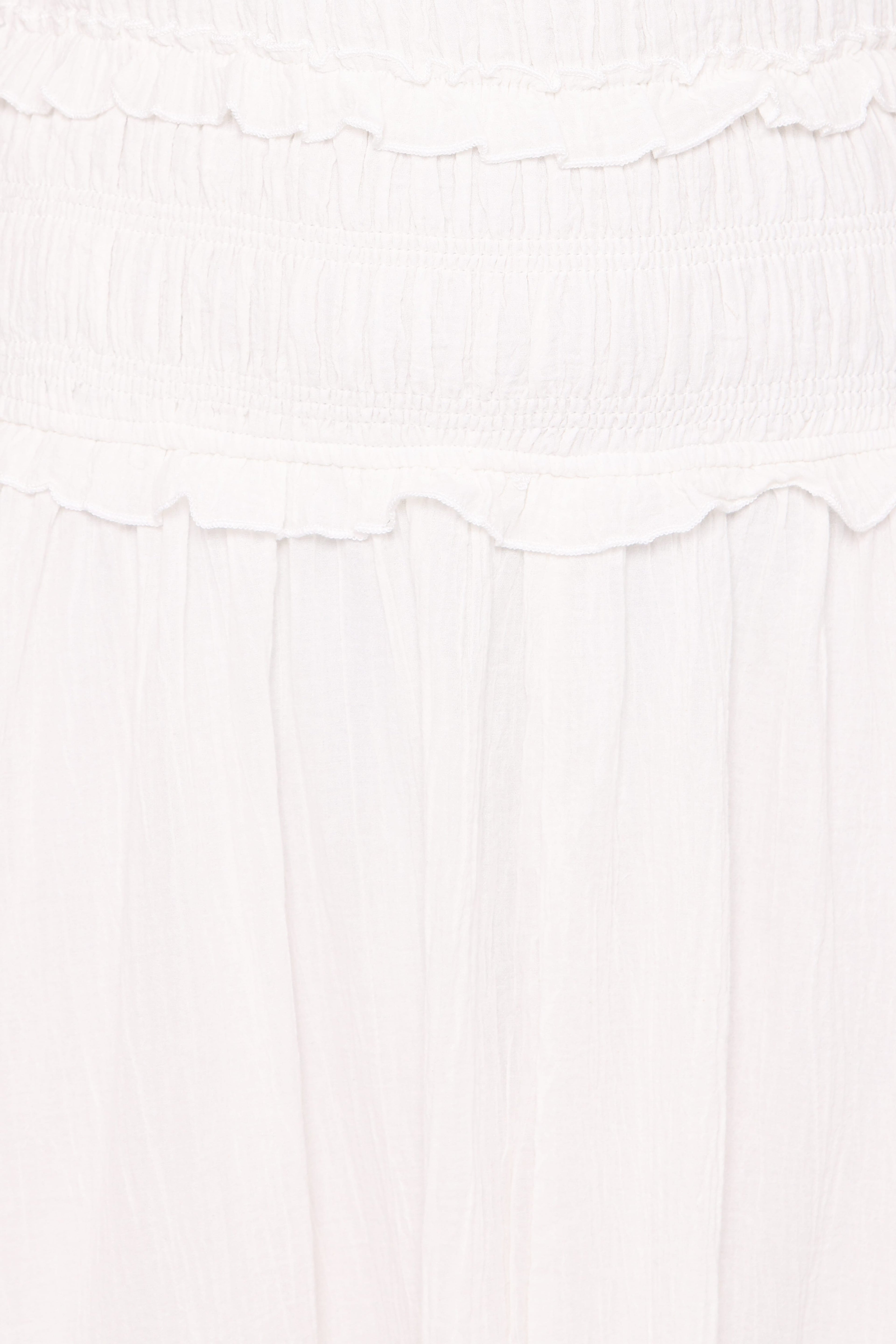 Enola Gather Midi Dress - White