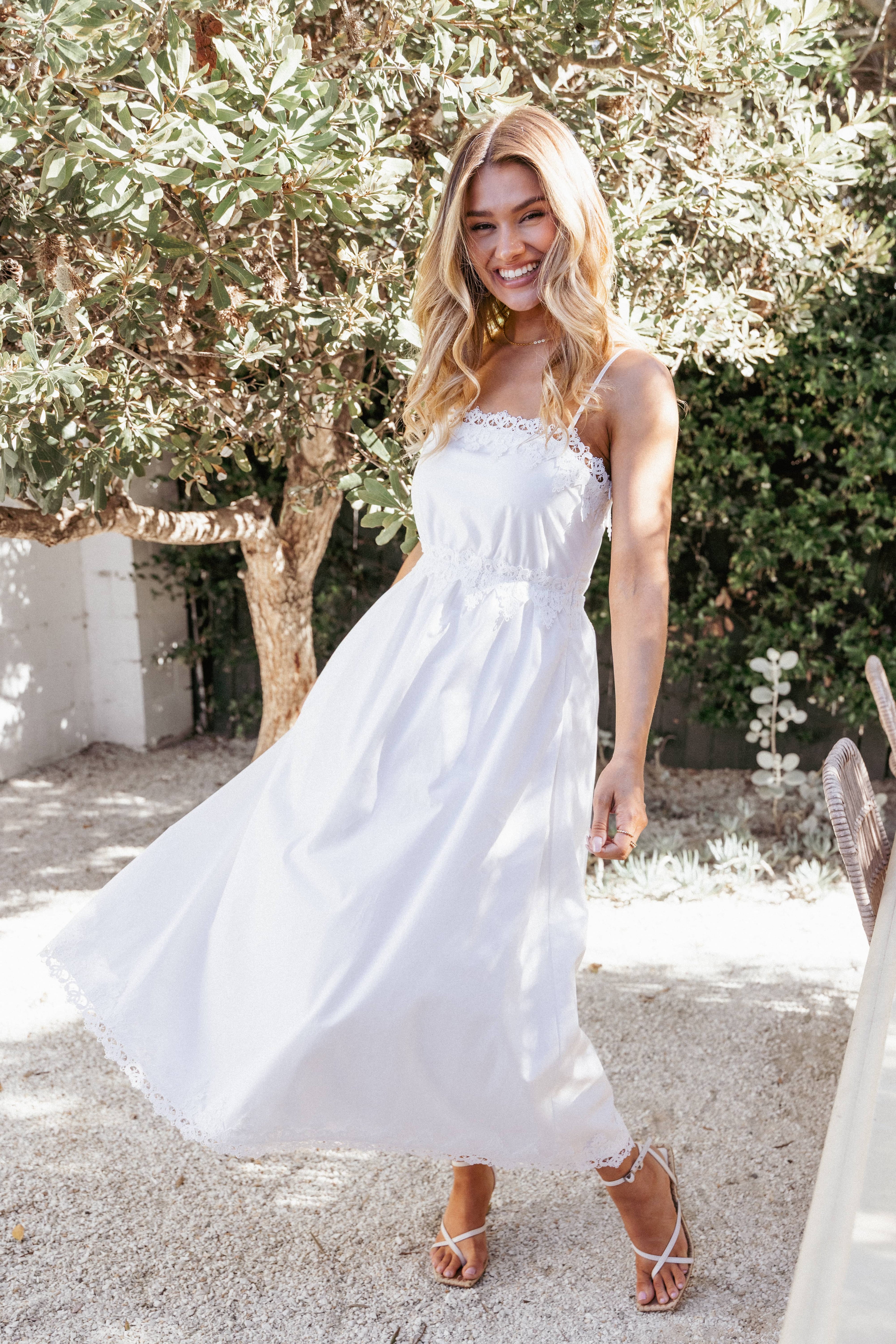 Kiana Midi Dress - White