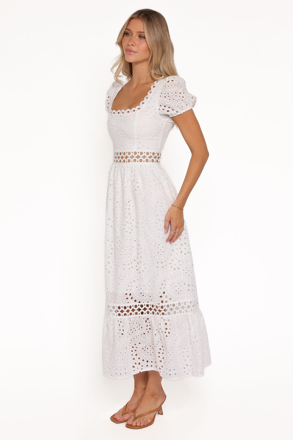 Melania Midi Dress - White