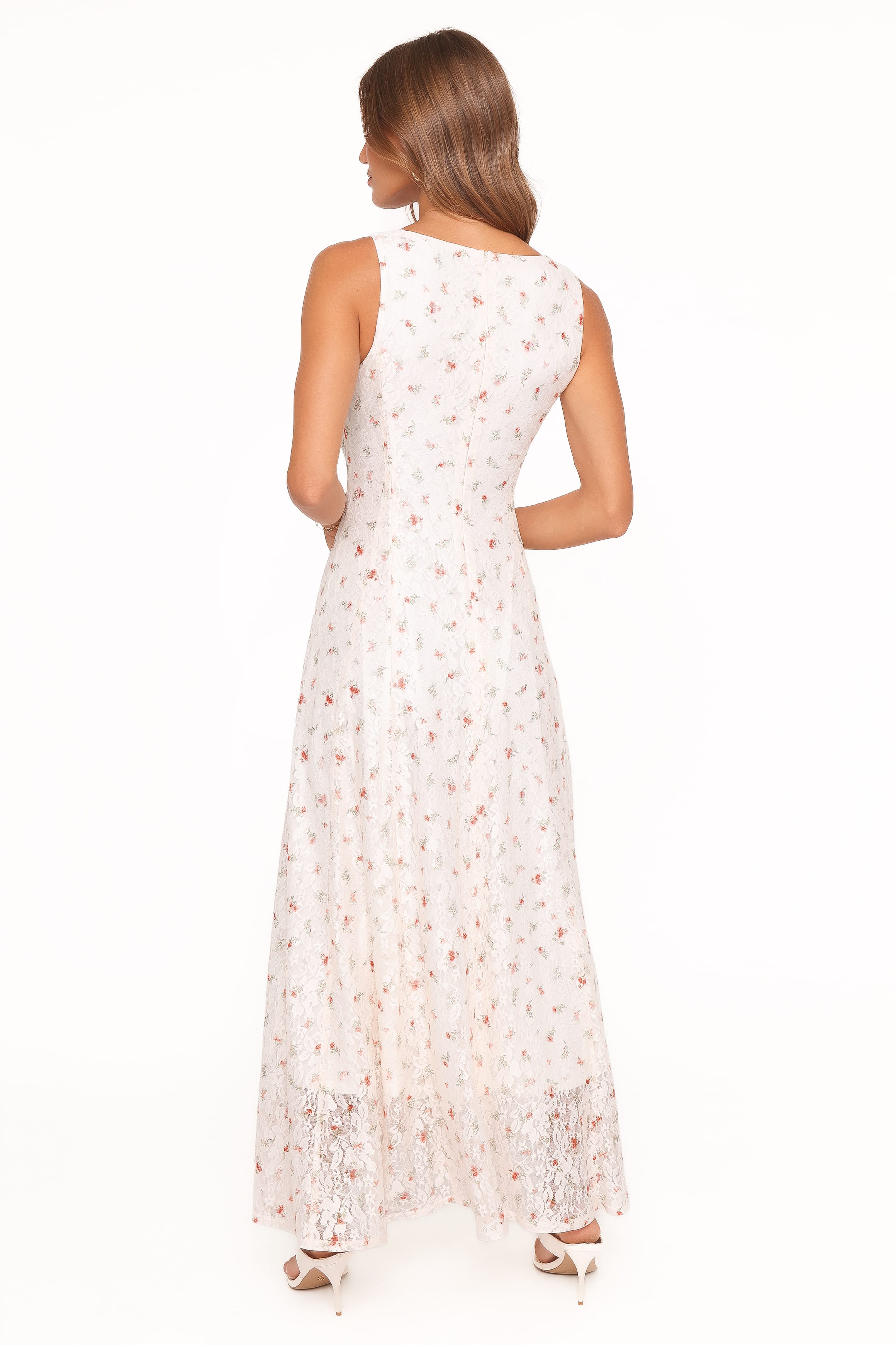 Valley Maxi Dress - White Floral Lace