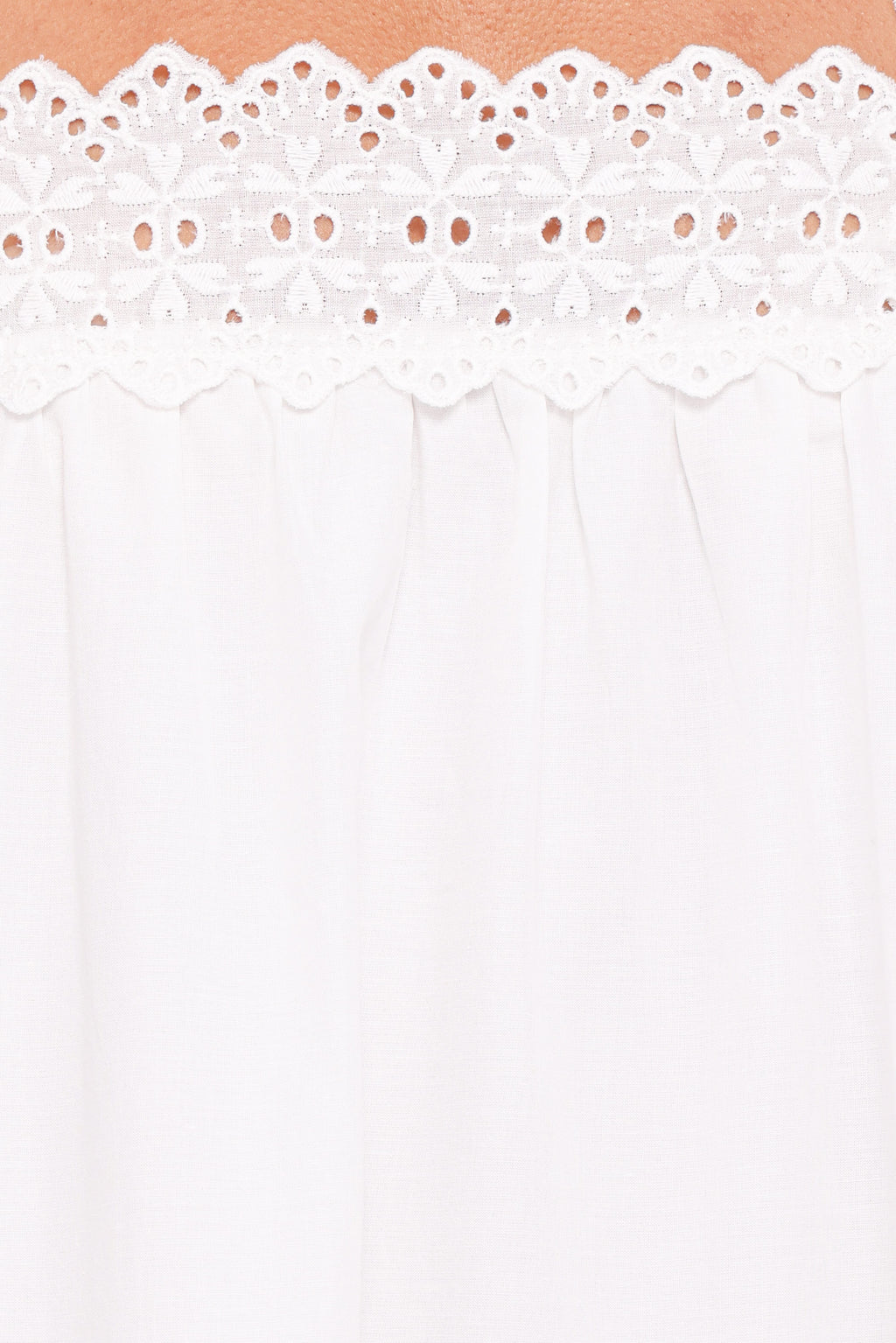 Winora Midi Dress - White Broderie
